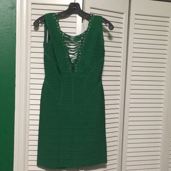 SOLD Herve Leger Lace-Up Bandage Dress - Picture 7 of 8